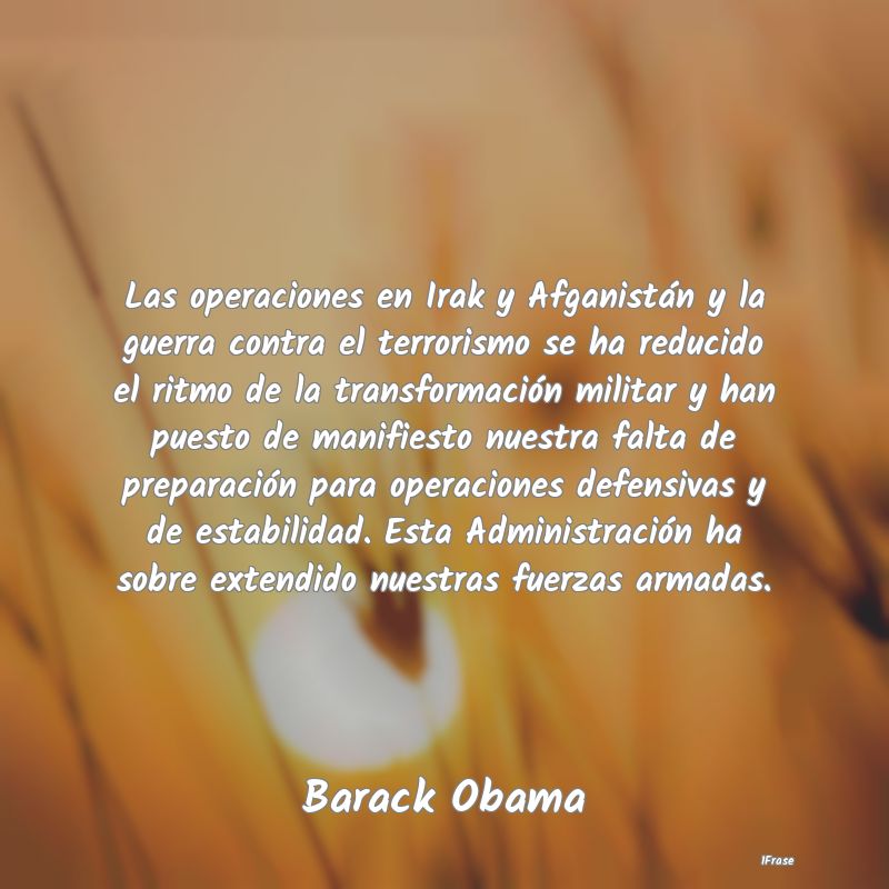 Las operaciones en Irak y Afganistán y la guerra ...