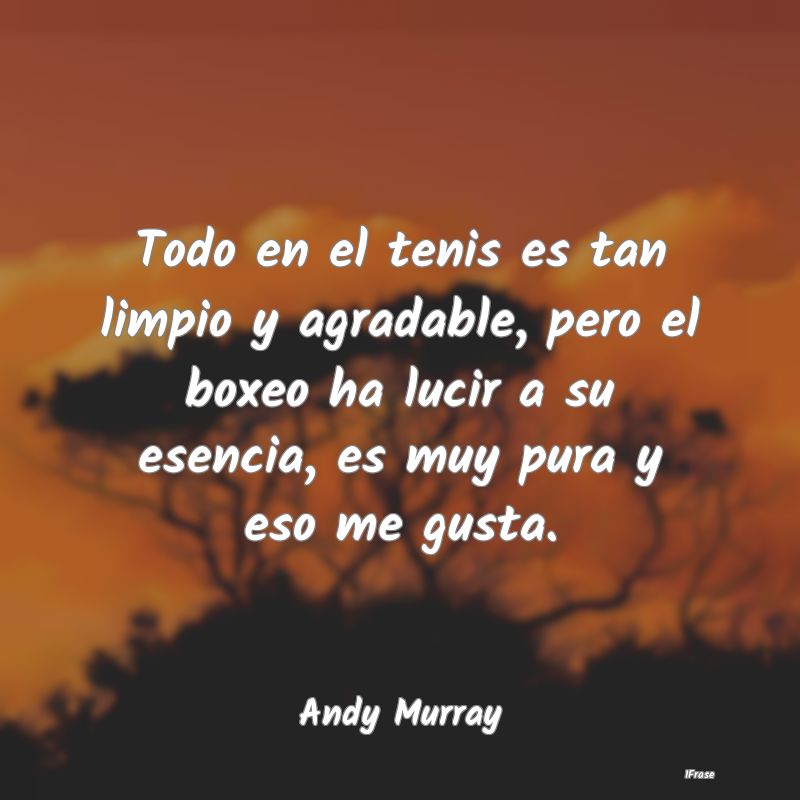 Todo en el tenis es tan limpio y agradable, pero e... Todo en el tenis es tan limpio y agradable, pero e...
