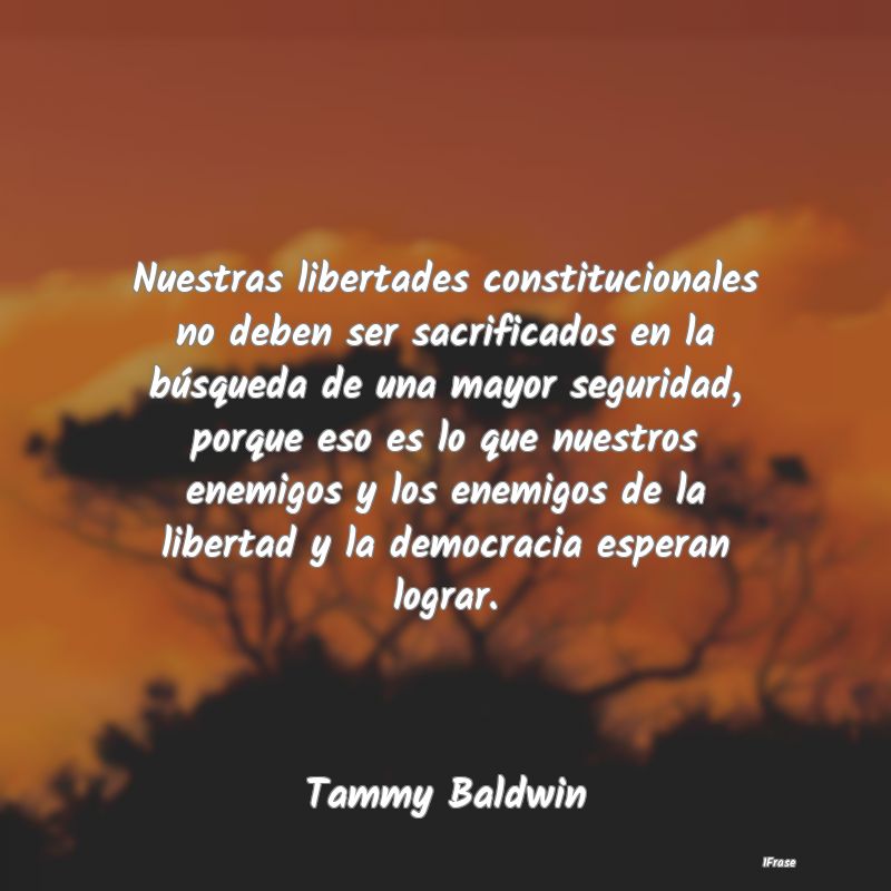 Nuestras libertades constitucionales no deben ser ...