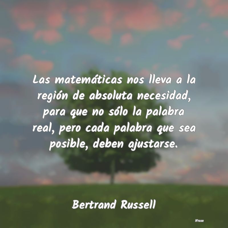 Las matemáticas nos lleva a la región de absolut...