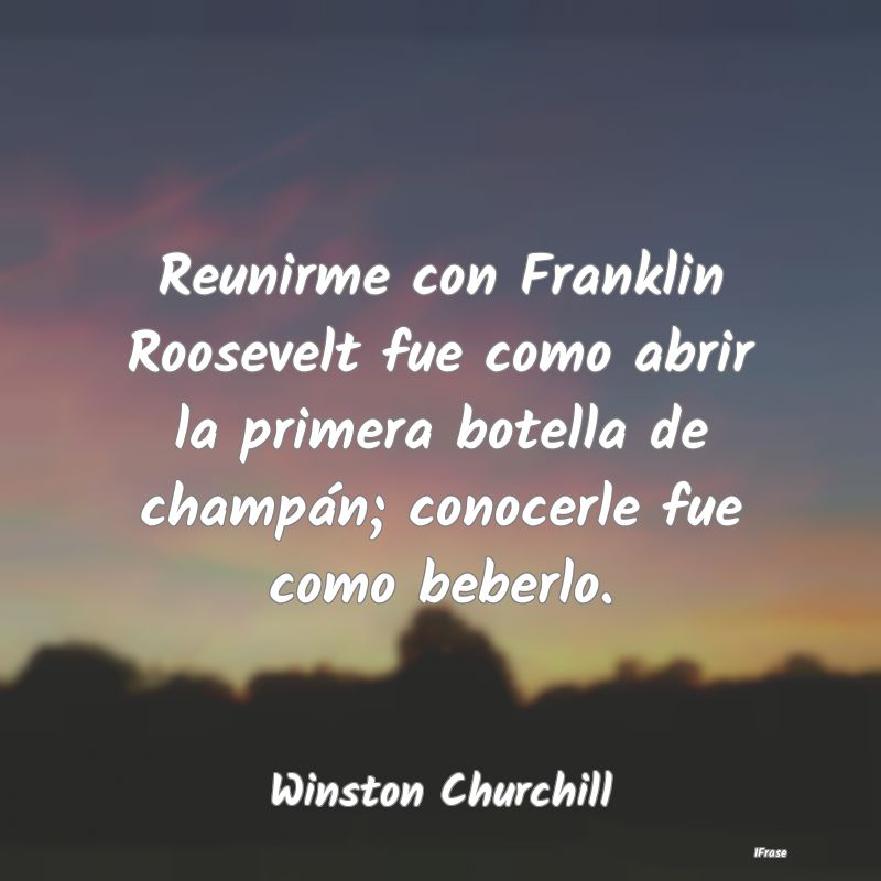 Reunirme con Franklin Roosevelt fue como abrir la ...