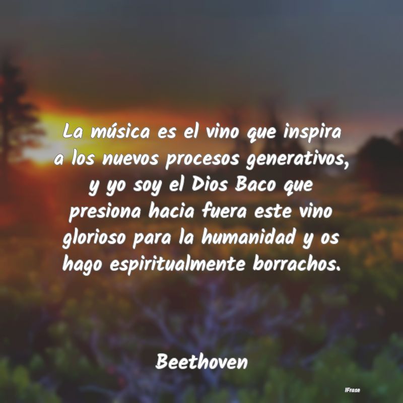 La música es el vino que inspira a los nuevos pro...