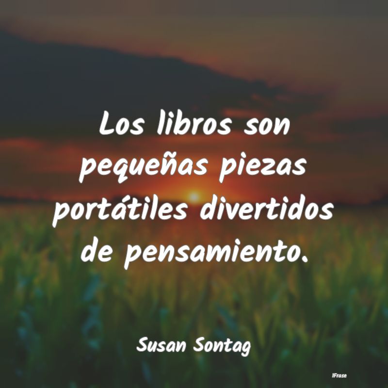 Los libros son pequeñas piezas portátiles divert...