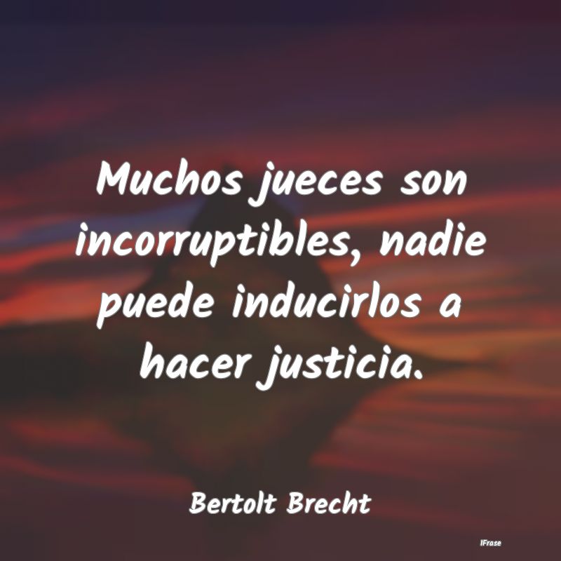 Muchos jueces son incorruptibles, nadie puede indu...