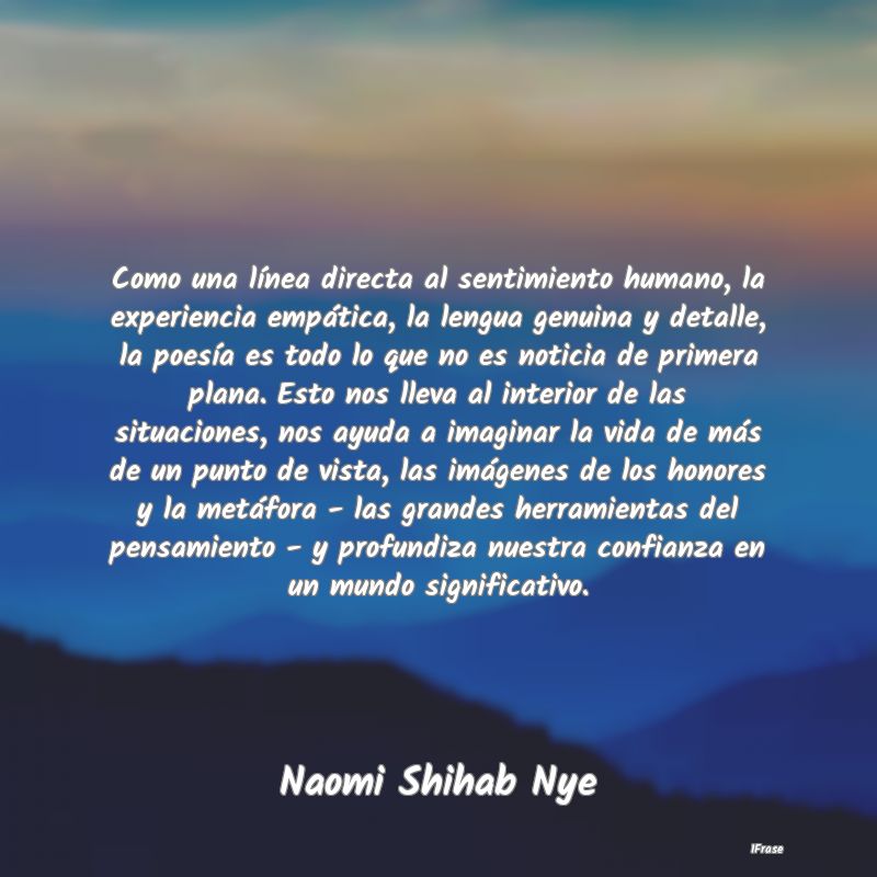 Como una línea directa al sentimiento humano, la ... Como una línea directa al sentimiento humano, la ...