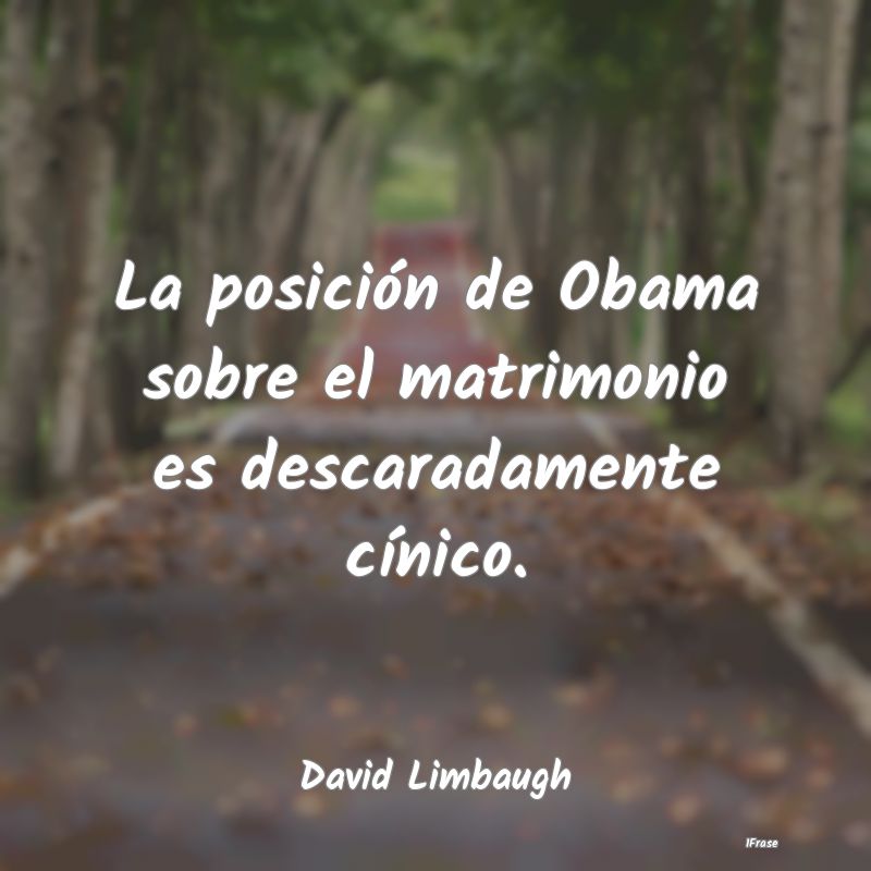 La posición de Obama sobre el matrimonio es desca...