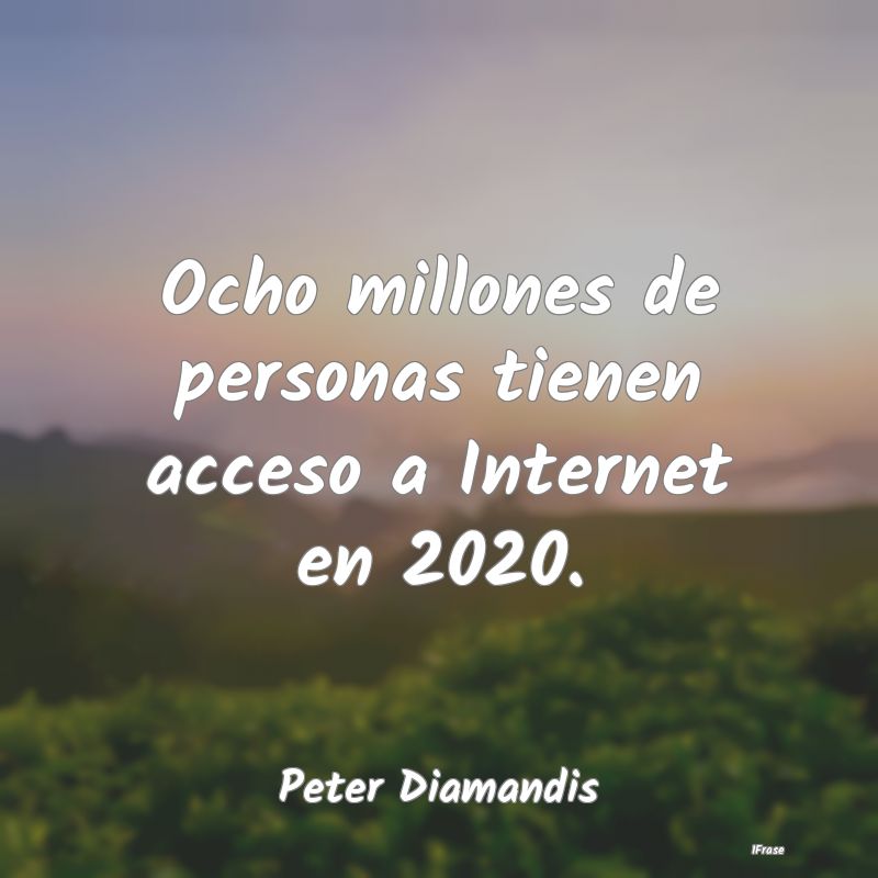 Ocho millones de personas tienen acceso a Internet...