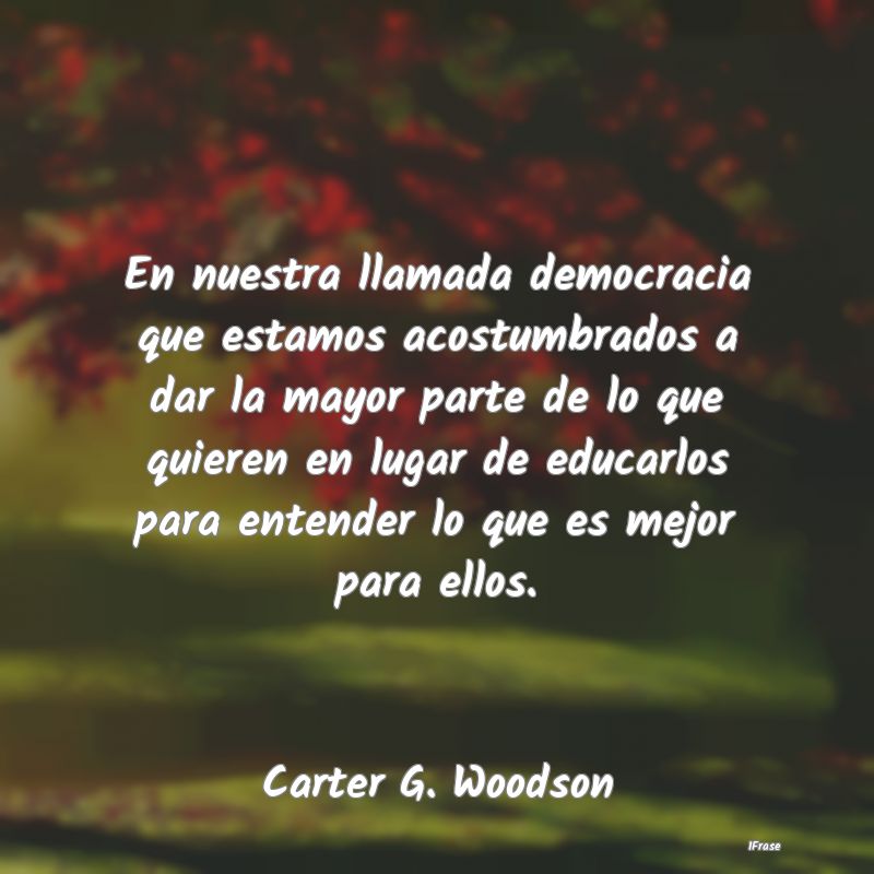 En nuestra llamada democracia que estamos acostumb...