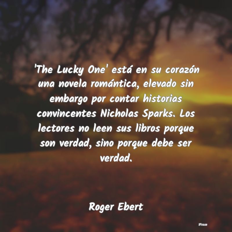 'The Lucky One' está en su corazón una novela ro...