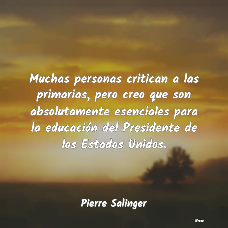 Muchas personas critican a las primarias, pero cre... Muchas personas critican a las primarias, pero cre...