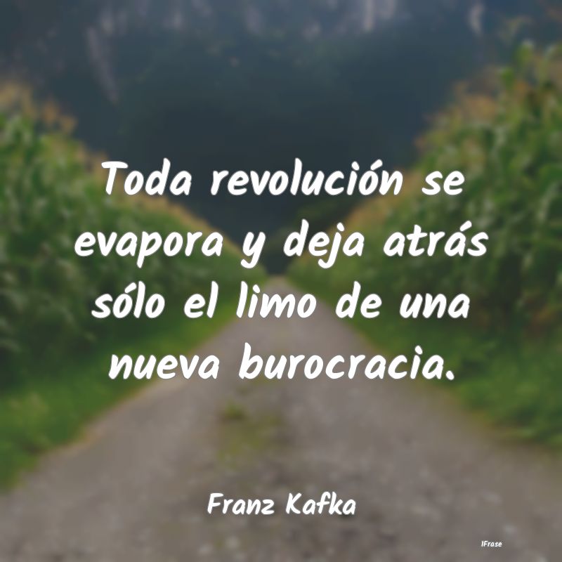 Toda revolución se evapora y deja atrás sólo el...