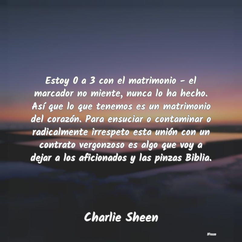 Estoy 0 a 3 con el matrimonio - el marcador no mie...