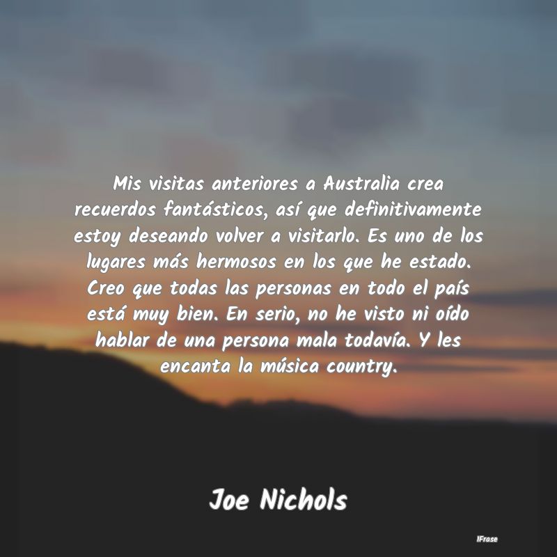 Mis visitas anteriores a Australia crea recuerdos ...